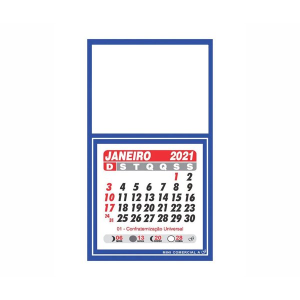 Calendário Imã de Geladeira Personalizado