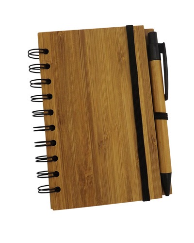 Bloco personalizado ecológico com capa de bambu