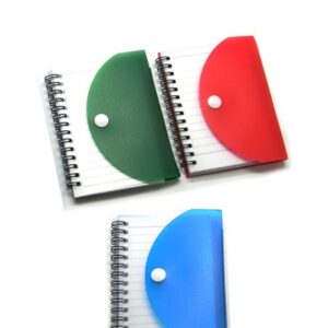 Bloco promocional com capa de plástico