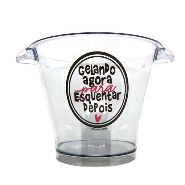Balde de Gelo Acrilico para Personalizar