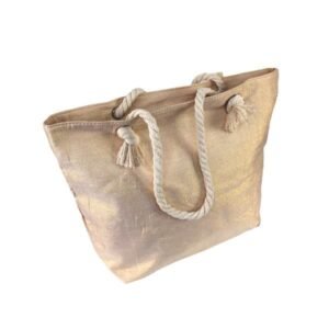 Bolsa Praia e Piscina Brilho e Cordas Areia