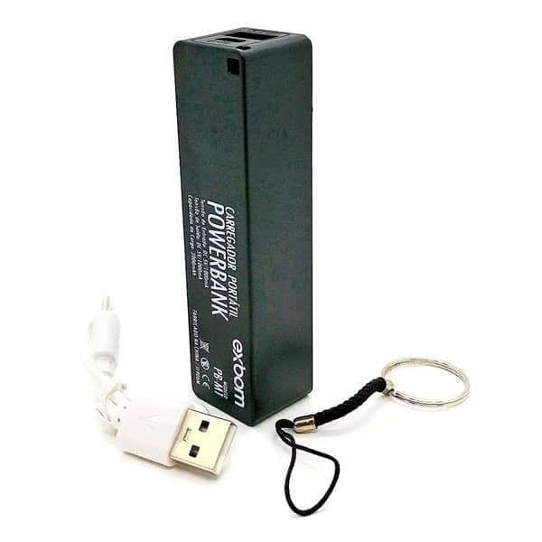 Carregador de Celular Power Bank Preto