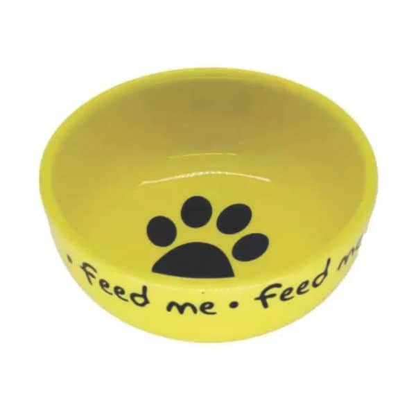 Comedouro pet de cerâmica personalizado com nome 200 ml