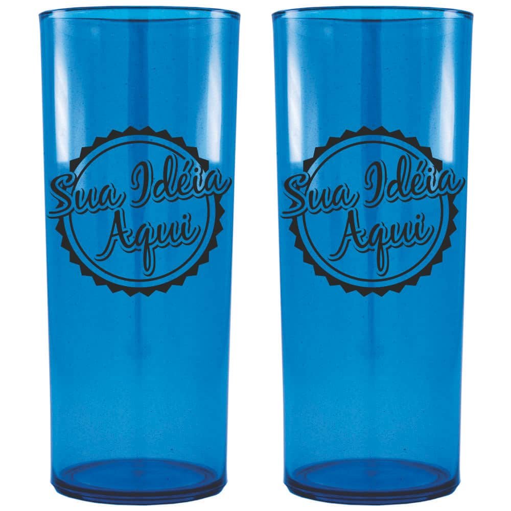 Copo azul personalizado
