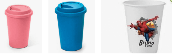 Copos biodegradáveis personalizados