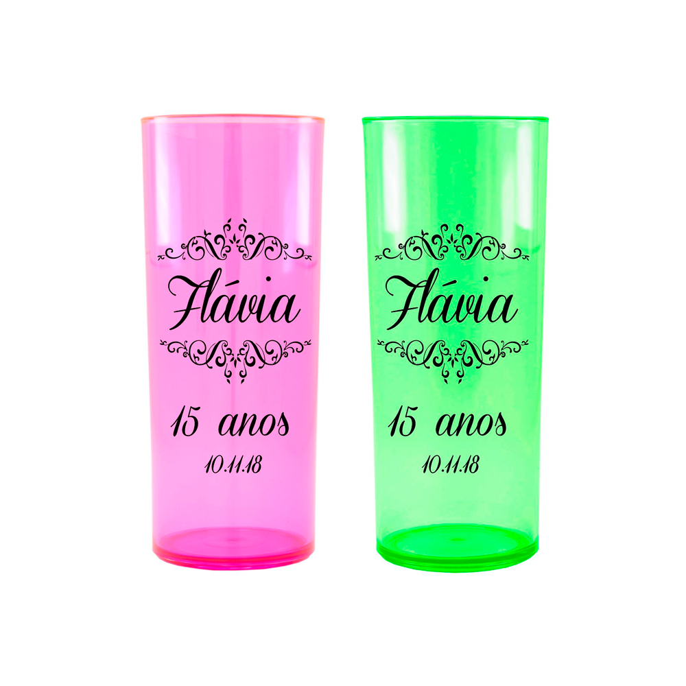 Copos personalizados 15 anos