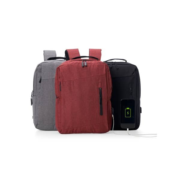 Mochila De Nylon USB