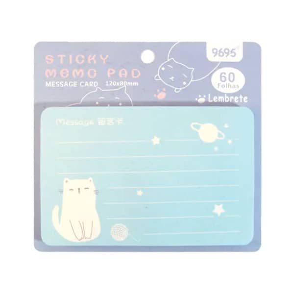 Stiky Memo Pad Retangular Gatinhos