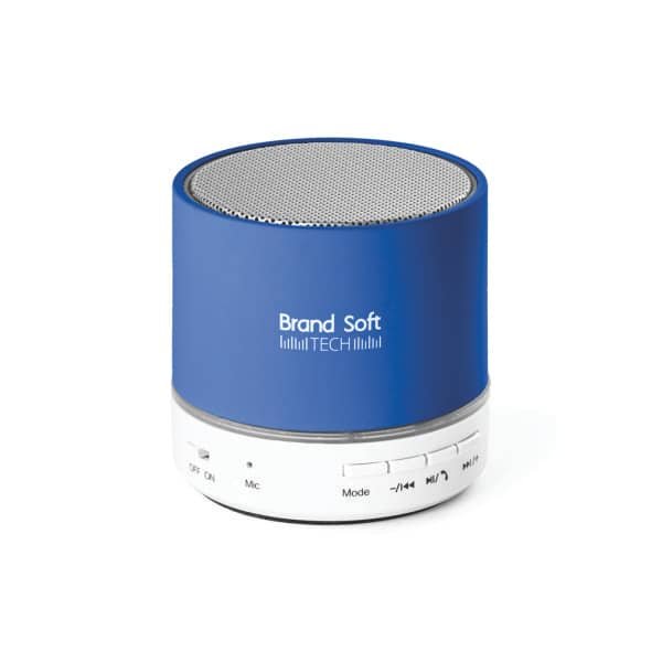 Caixa de som com microfone para brindes