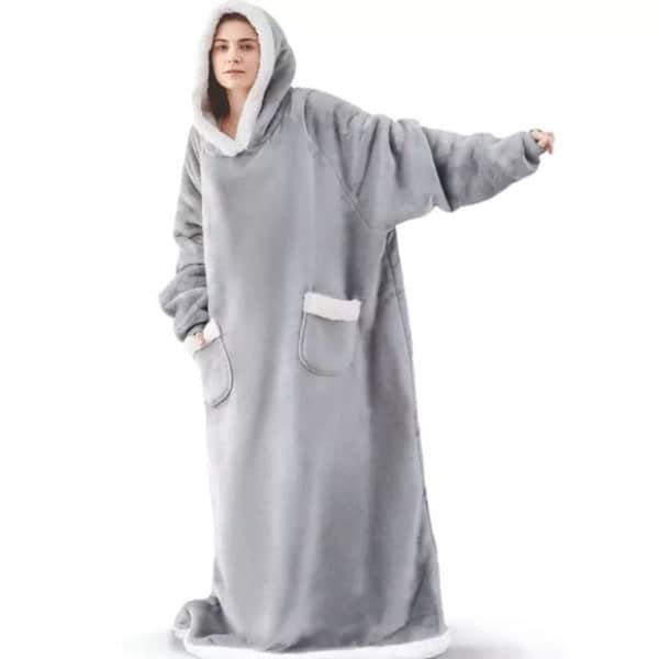 Pijama casaco cobertor de vestir oversized