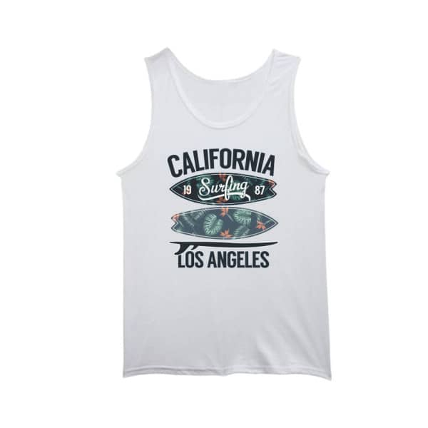 Regata Masculina Branca 100% Poliéster Personalizada