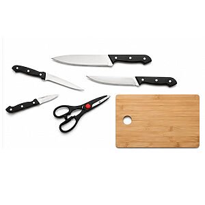 Kit Churrasco Chef 6 Peças com Tábua de Madeira