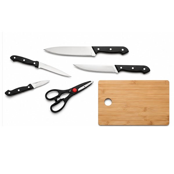Kit Churrasco Chef 6 Peças com Tábua de Madeira
